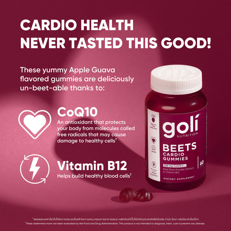 Goli - Beets Cardio - 60 Gummies (COMING SOON!)