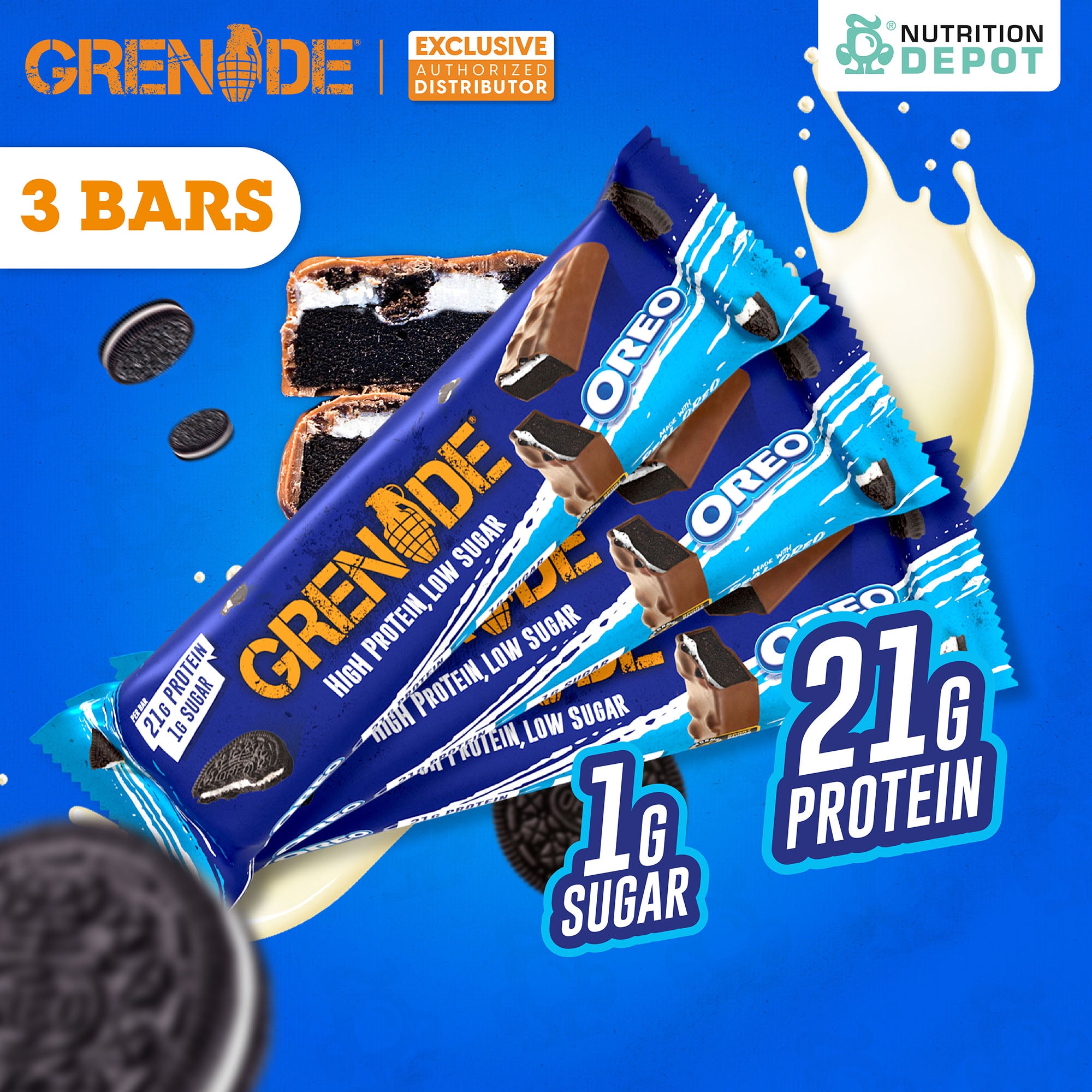 (BBF.01 Dec 25)Grenade Carb Killa Protein Bar - Oreo 3 Bars