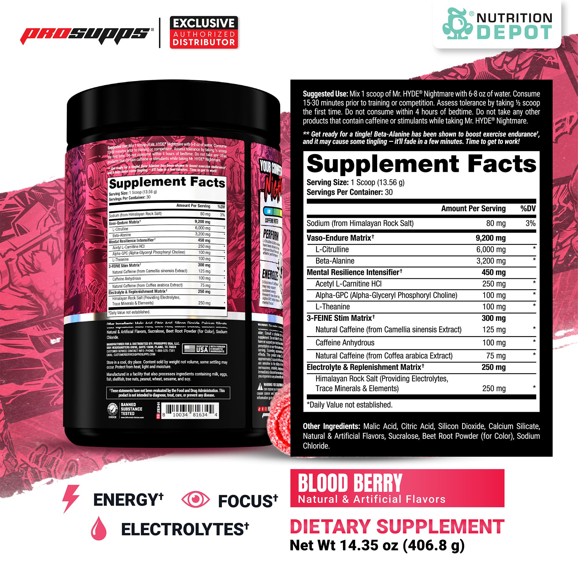 Prosupps HYDE Nightmare 30 Servings - Blood Berry