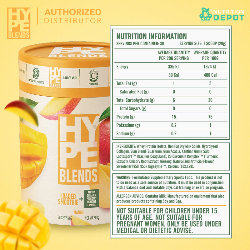 HYPE Blends Loaded Yoghurt Smoothie - Mango