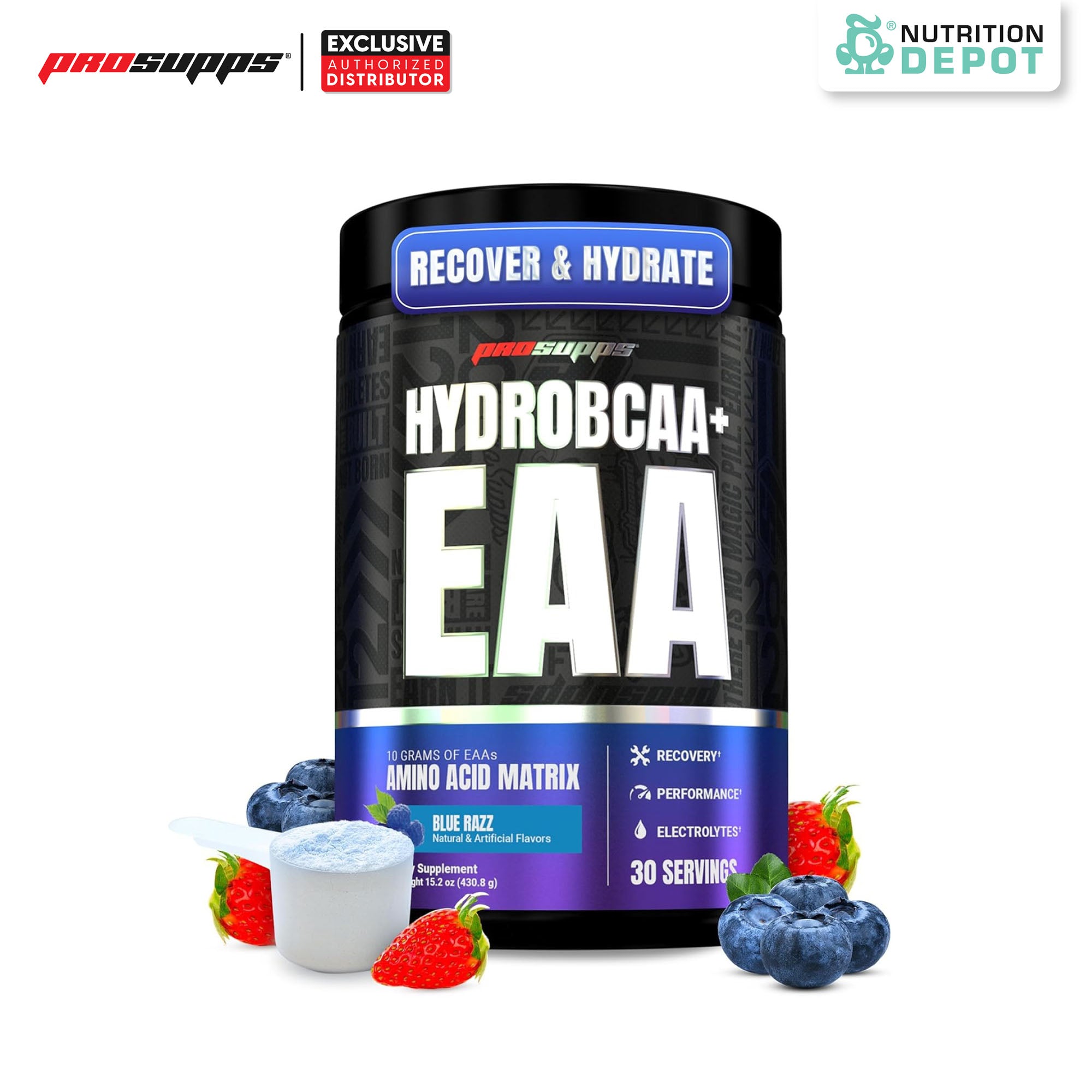 Prosupps Hydro BCAA + Essentials - Blue Raspberry 30 Servings