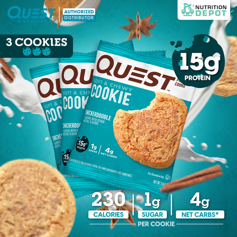 โปรตีนคุกกี้ Quest Protein Cookie Snickerdoodle 3 Pieces