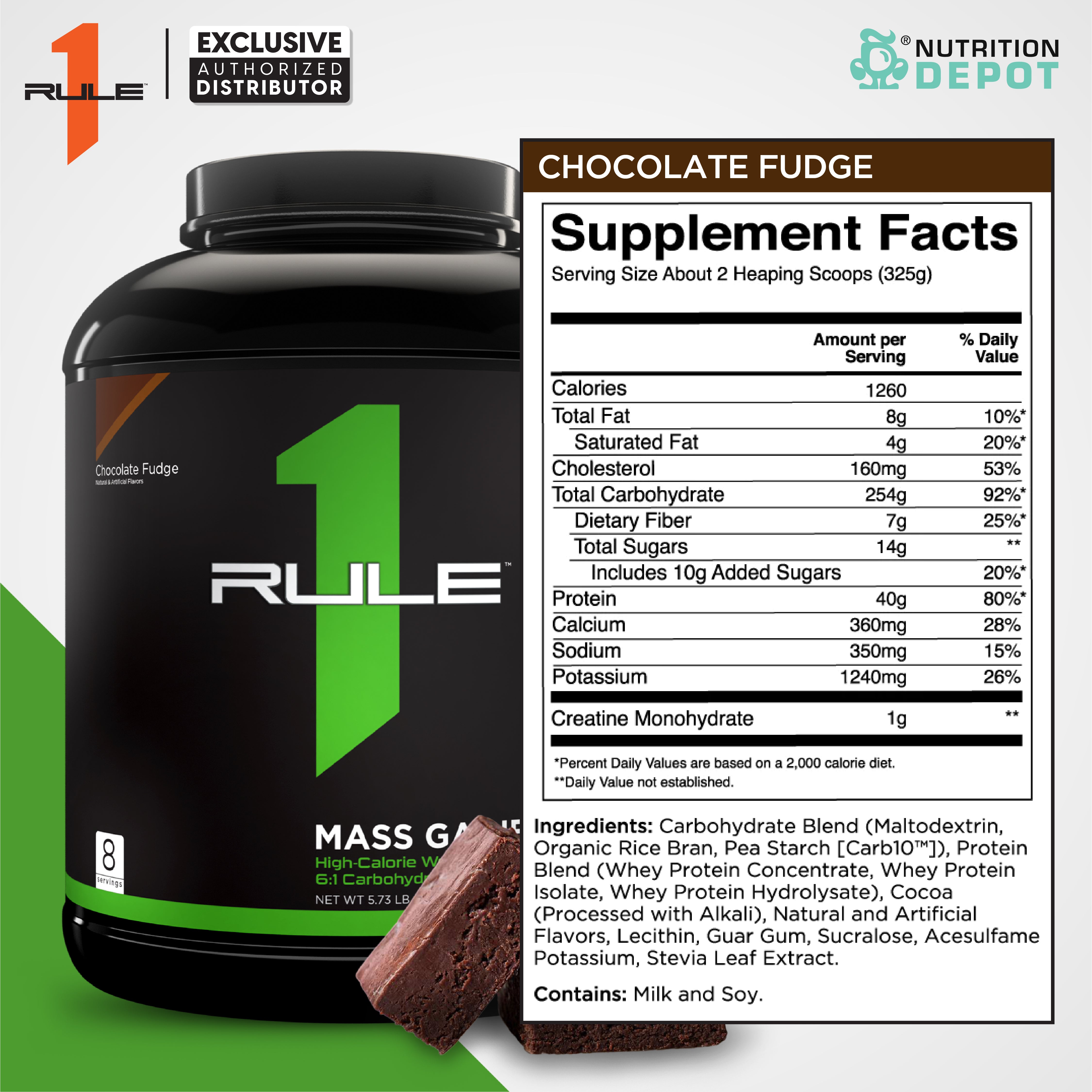 (BBF22/Feb/26) Rule1 Mass Gainer 5.73lb - Chocolate Fudge