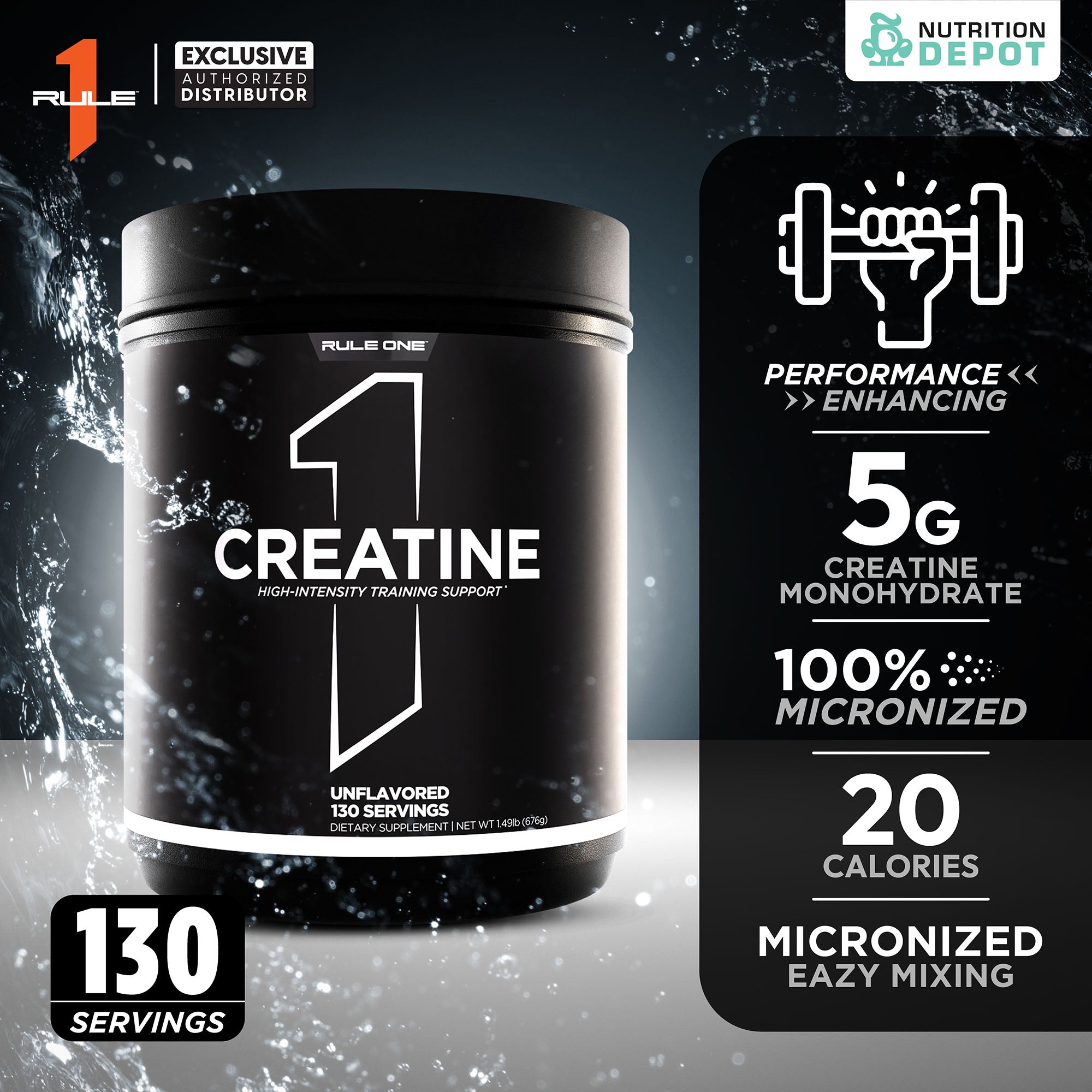 Rule1 Micronized Creatine 676G
