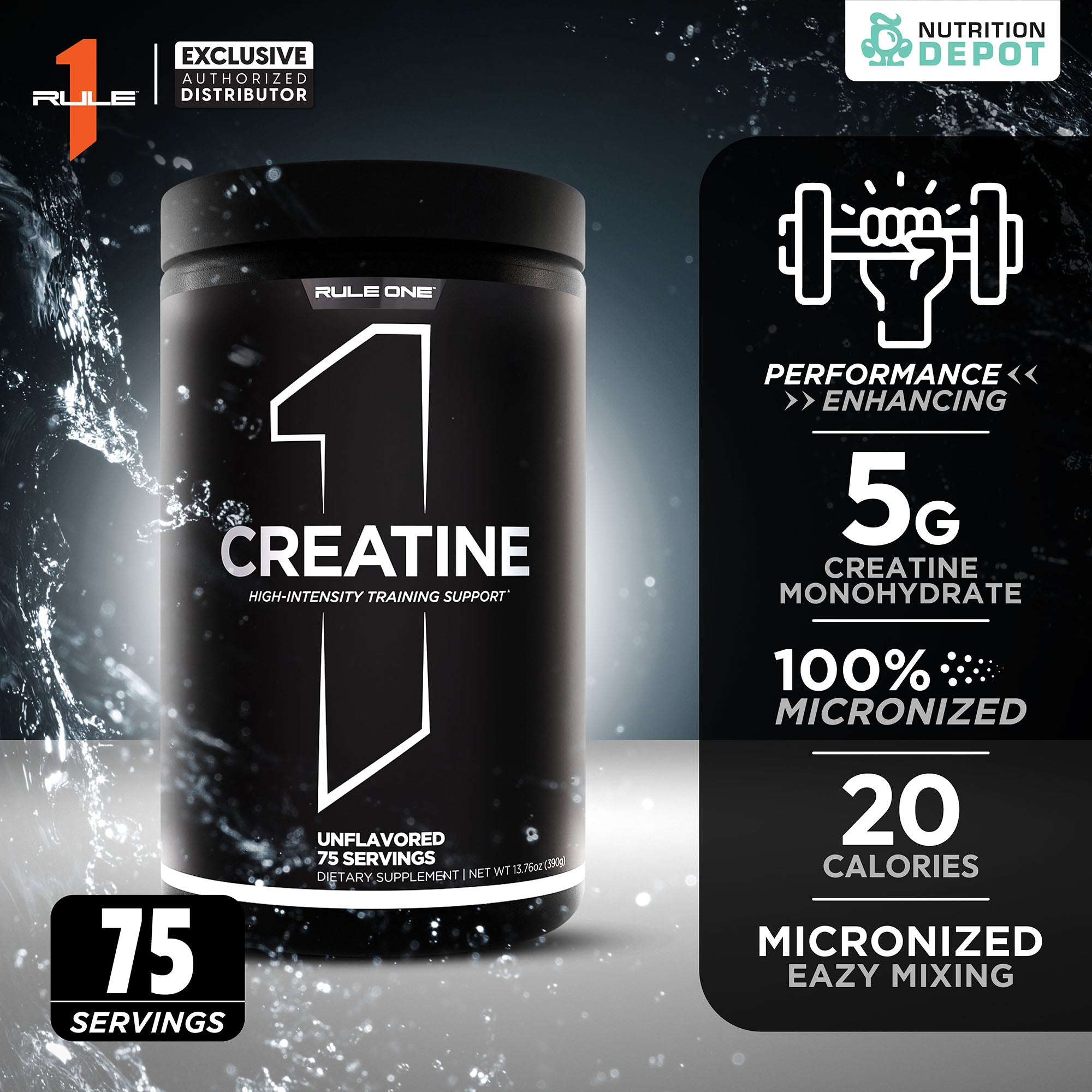 Rule1 Micronized Creatine 390G