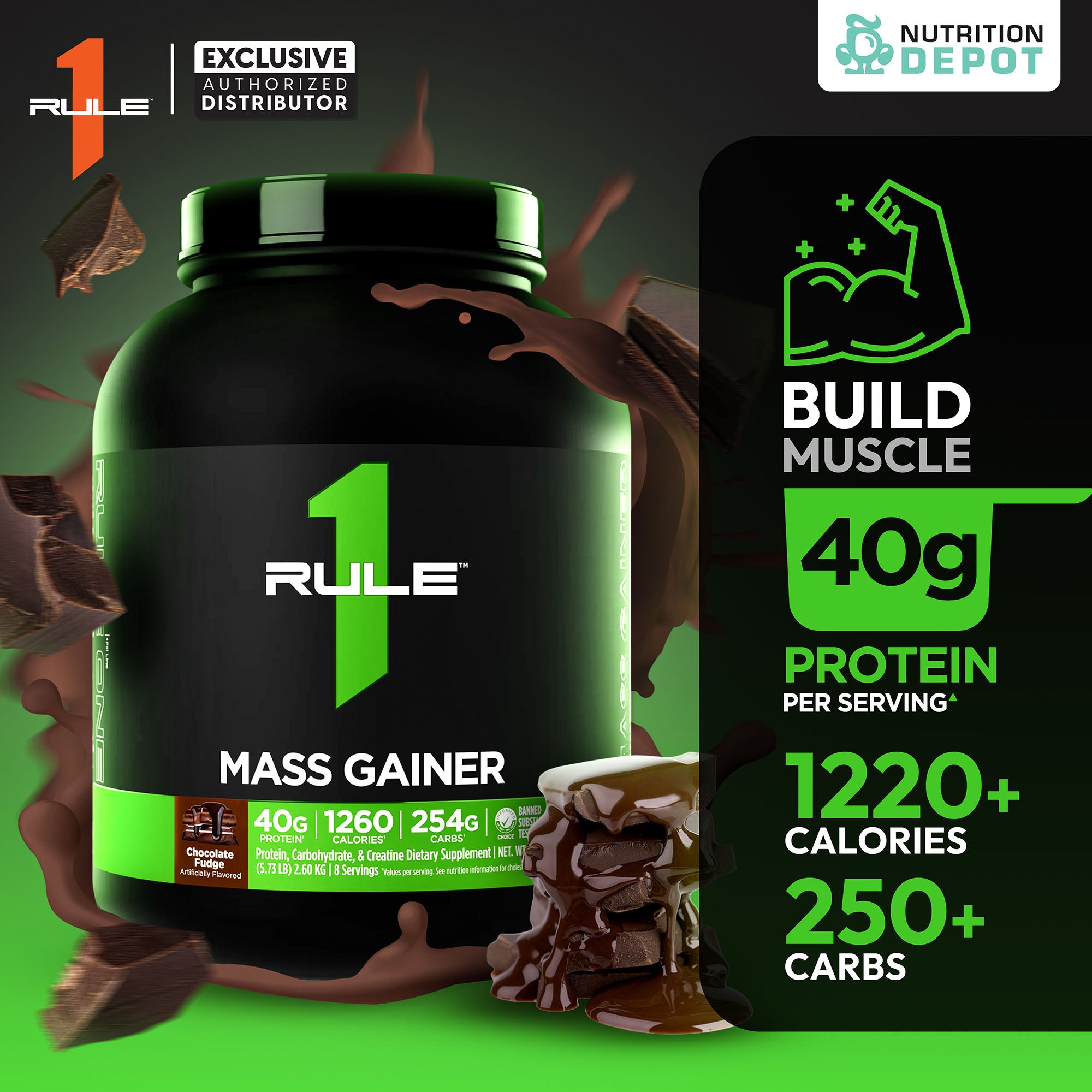 (BBF. 1 DEC 26)Rule1 Mass Gainer 5.73lb - Chocolate Fudge