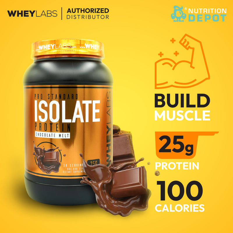 Whey Labs 100% Isolate Whey Protein 2lbs - Chocolate Melt เวย์โปรตีนเสริมสร้างกล้ามเนื้อ