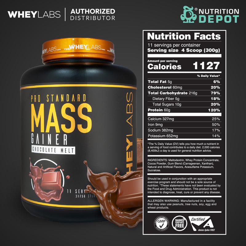 Whey Labs Mass Gainer 7lbs - Chocolate Melt เวย์โปรตีนเพิ่มน้ำหนัก