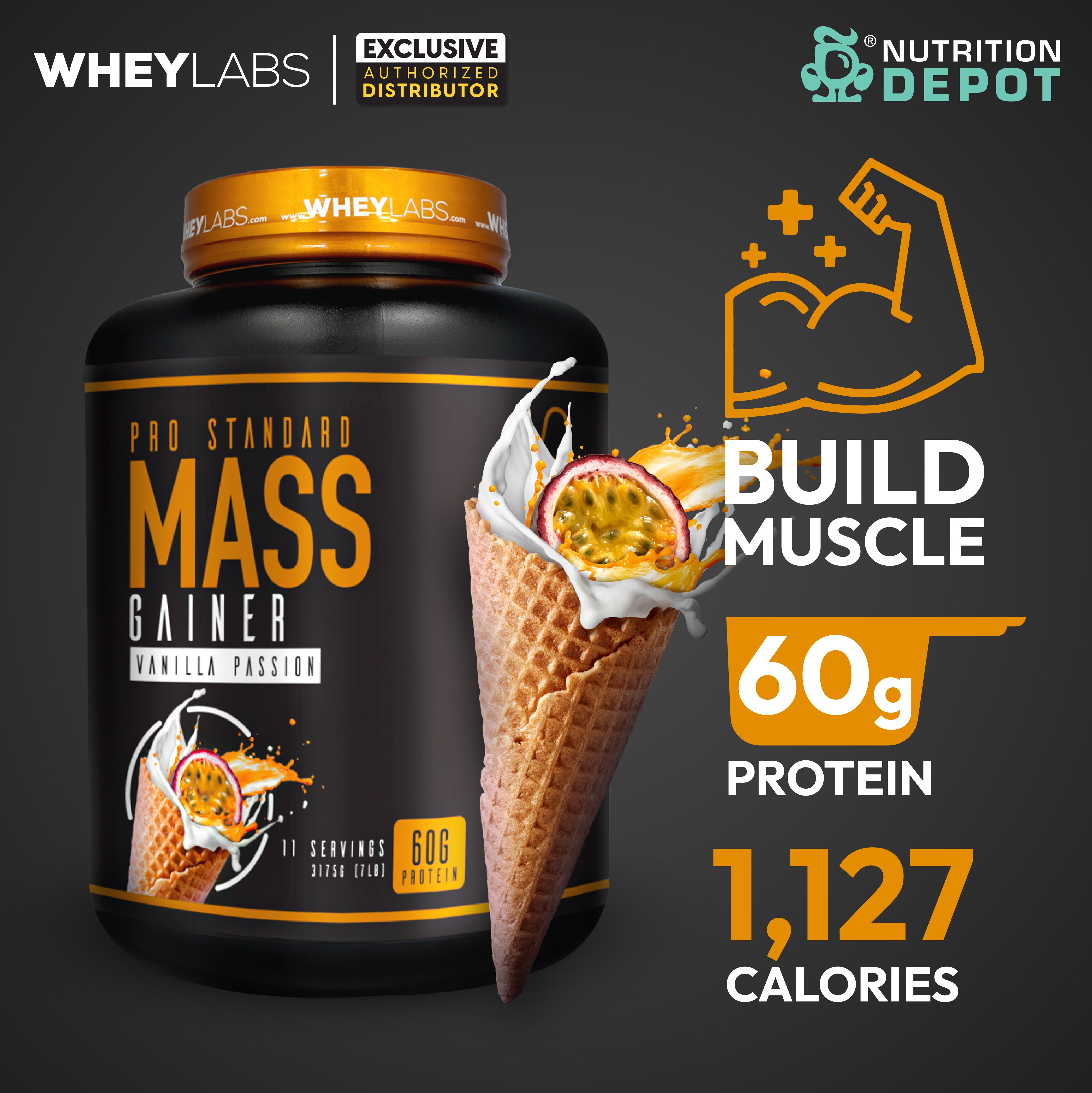 Whey Labs Mass Gainer 7lbs - Vanilla Passion เวย์โปรตีนเพิ่มน้ำหนัก