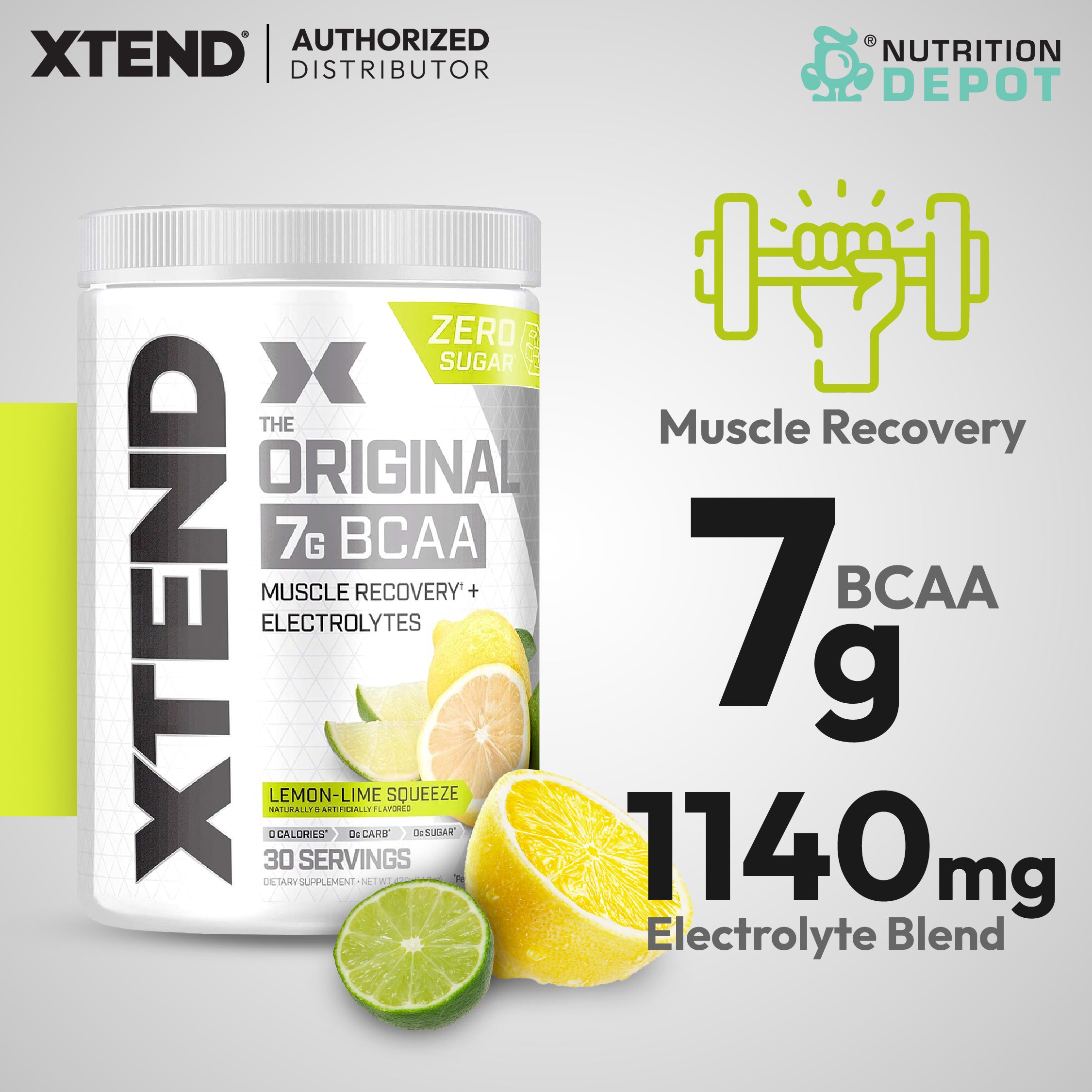 BF05/2024 Scivation Xtend BCAA + Electrolytes - Lemon-Lime Squeeze 30s