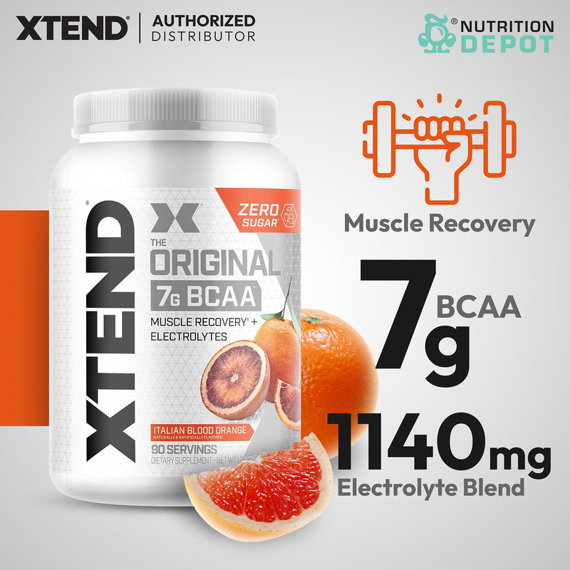 BF 09/24 Scivation Xtend BCAA + Electrolytes - Italian Blood Orange 90srv กรดอะมิโนป้องกันกล้ามเนื้อสลายตัว