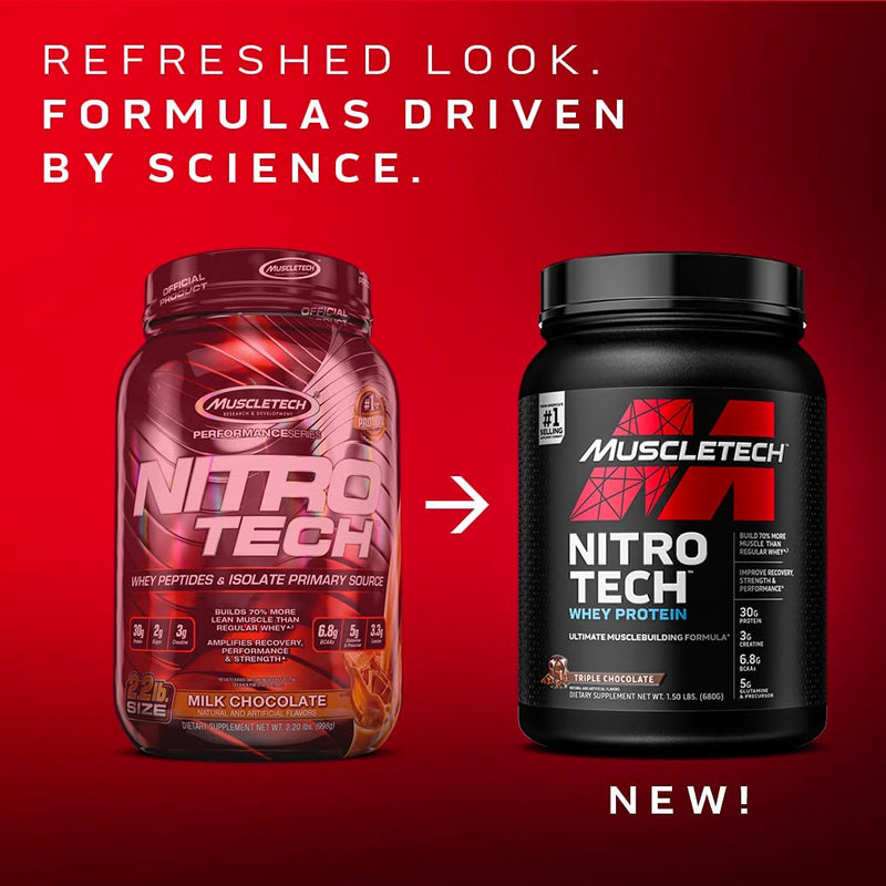MuscleTech Nitro-tech 2 lb - Vanilla Cream เวย์โปรตีนเสริมสร้างกล้ามเนื้อ