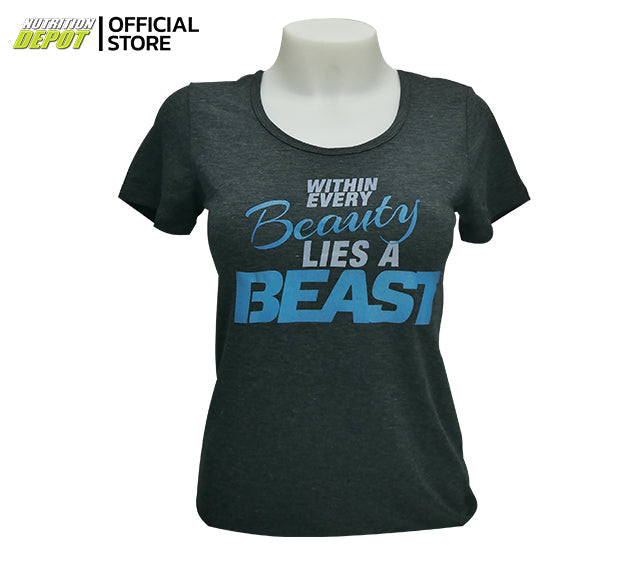 Beauty Lies A Beast Lady T-Shirt Dark Gray