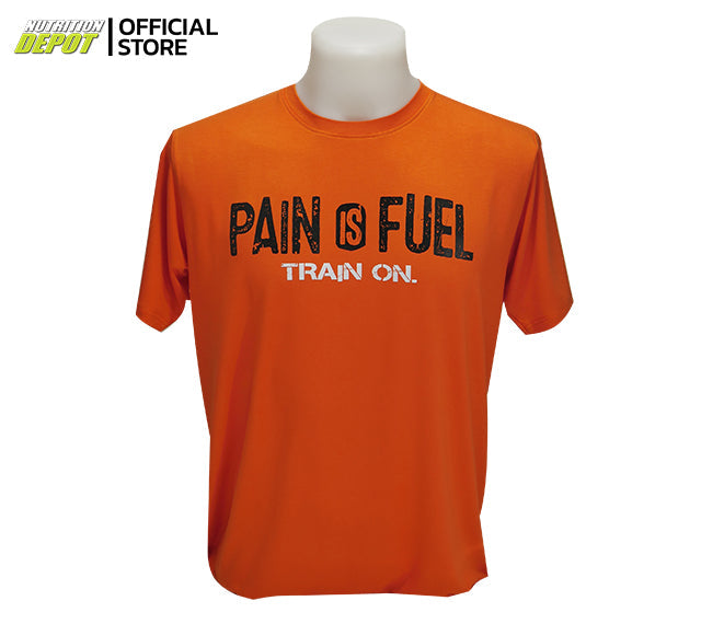 ND Pain Is Fuel Train On T-Shirt Orange
