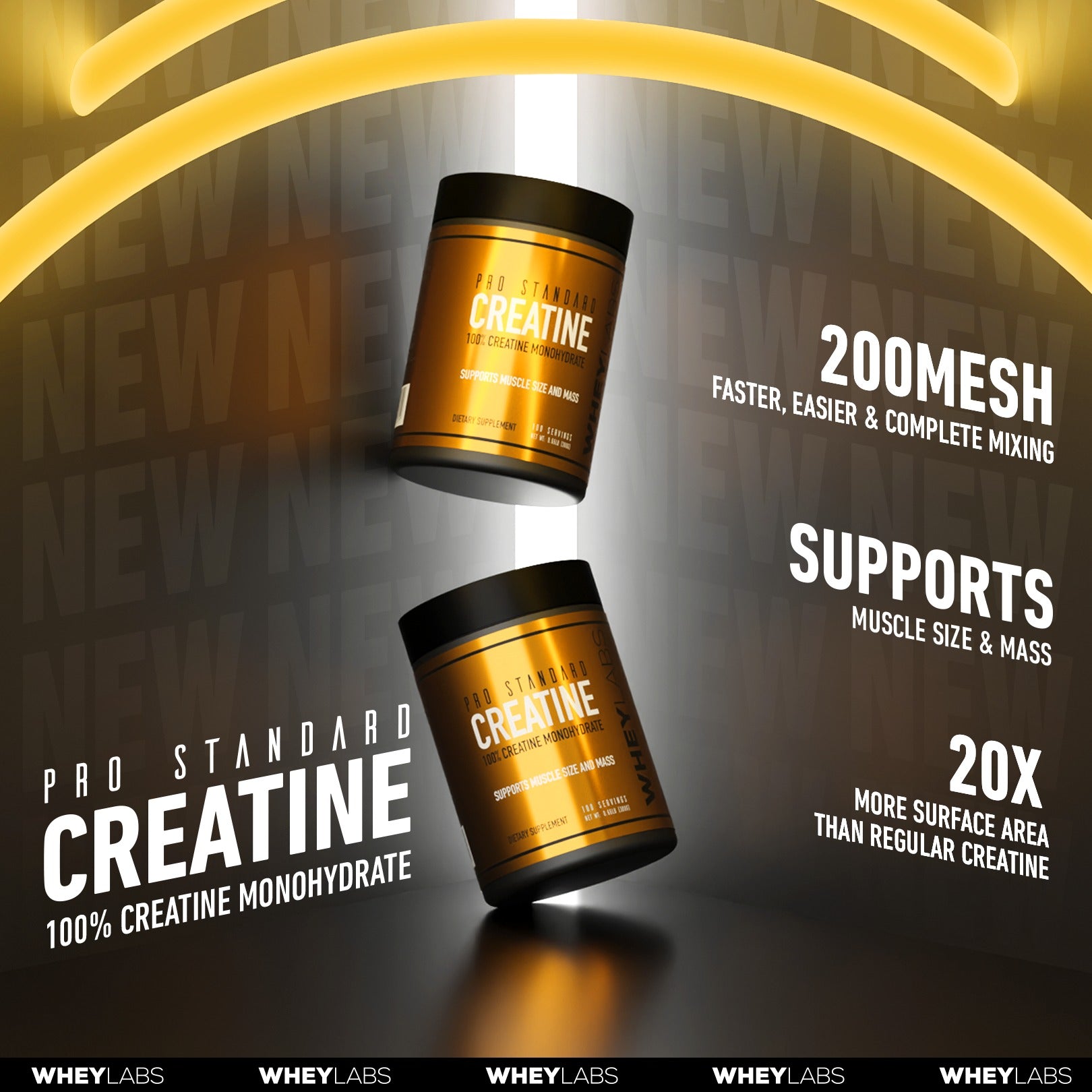 Whey Labs Pro Standard Creatine 300g กรดอะมิโนเพิ่มพลังให้กล้ามเนื้อ