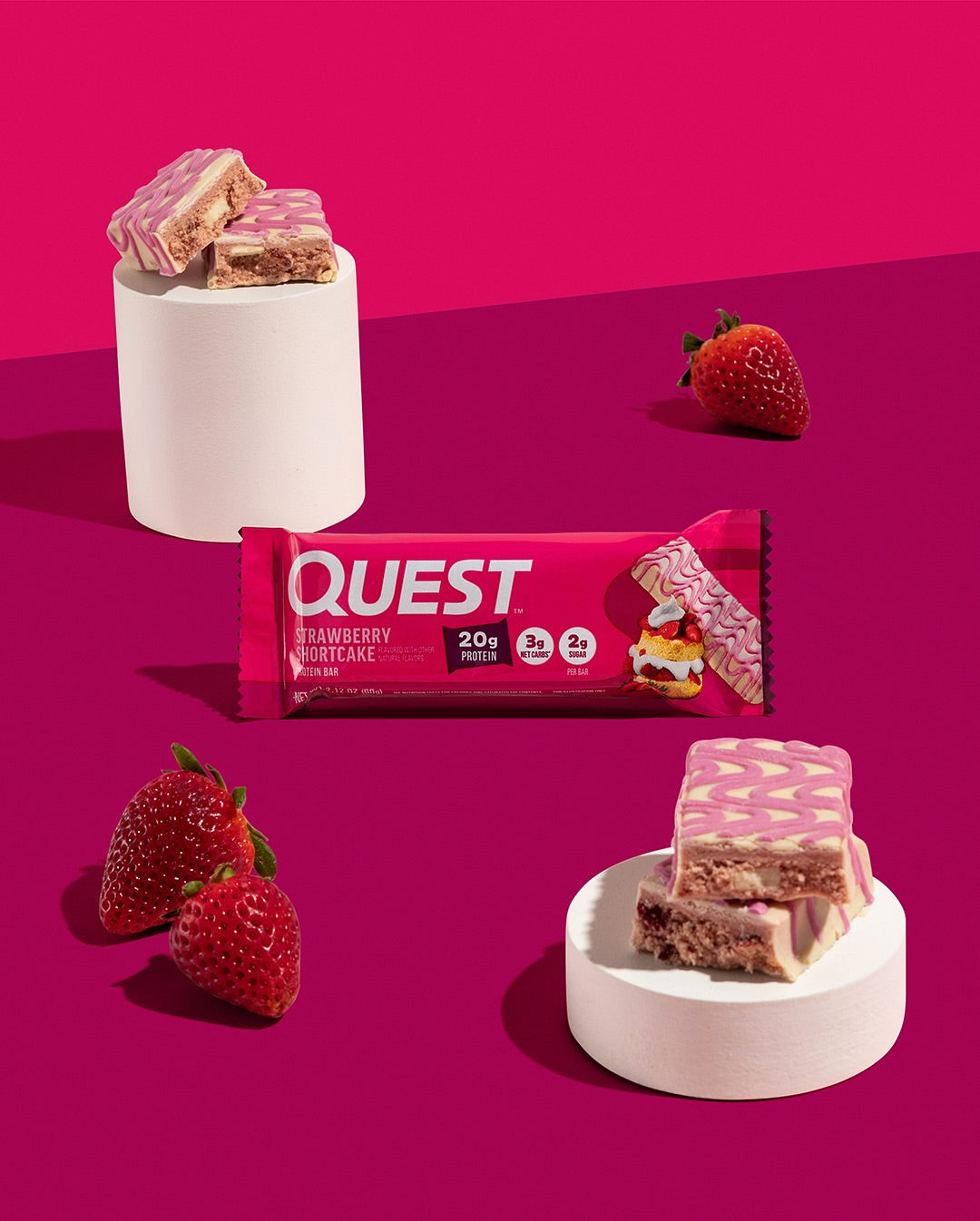 โปรตีนบาร์ Quest Protein Bar - Strawberry Shortcake 1 Box (12 Bars)