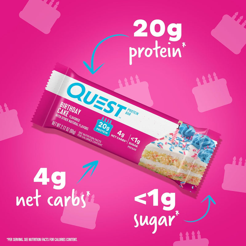 Quest Protein Bar - Birthday Cake 1 Box (12 Bars)