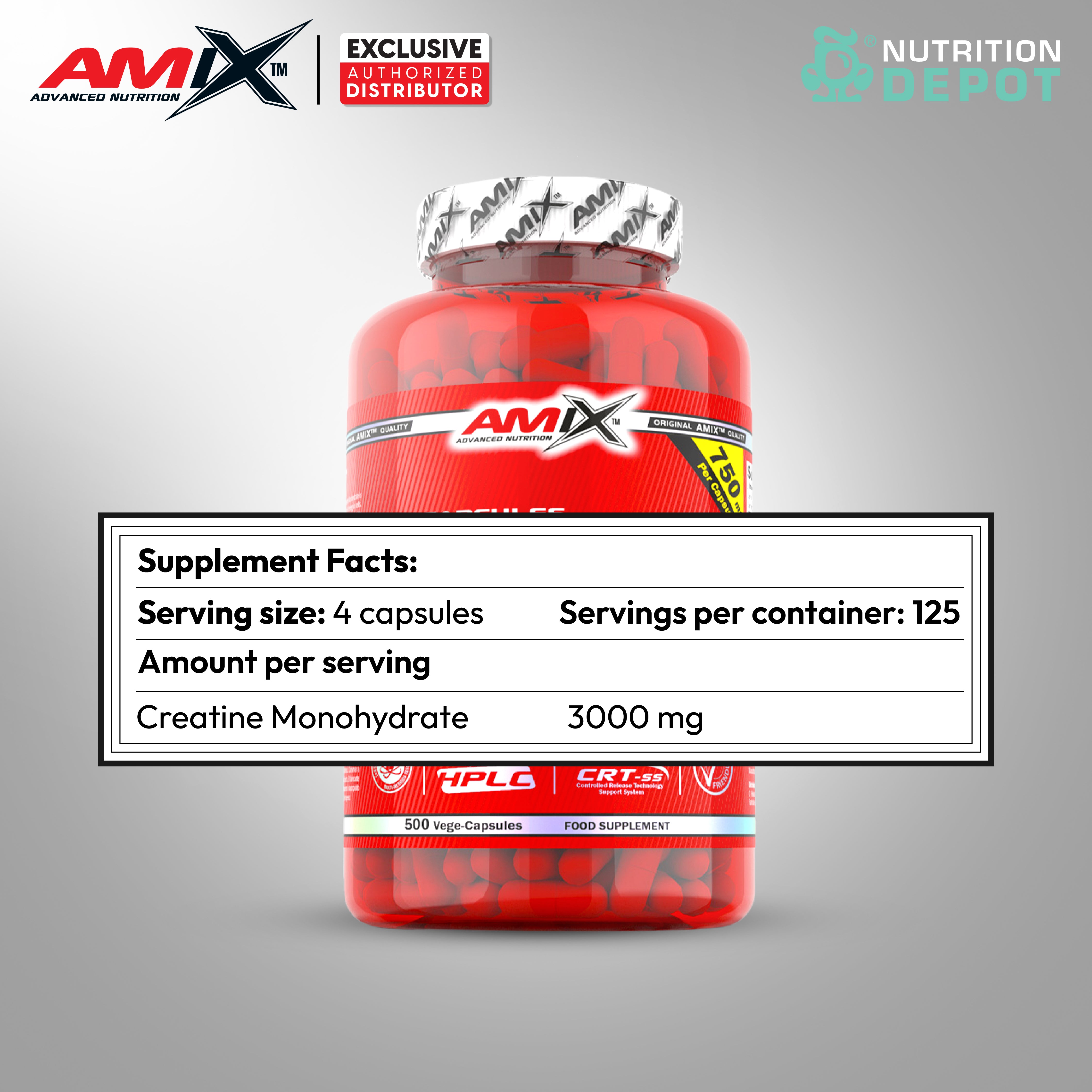 Amix Nutrition - Creatine Monohydrate 500 Capsules