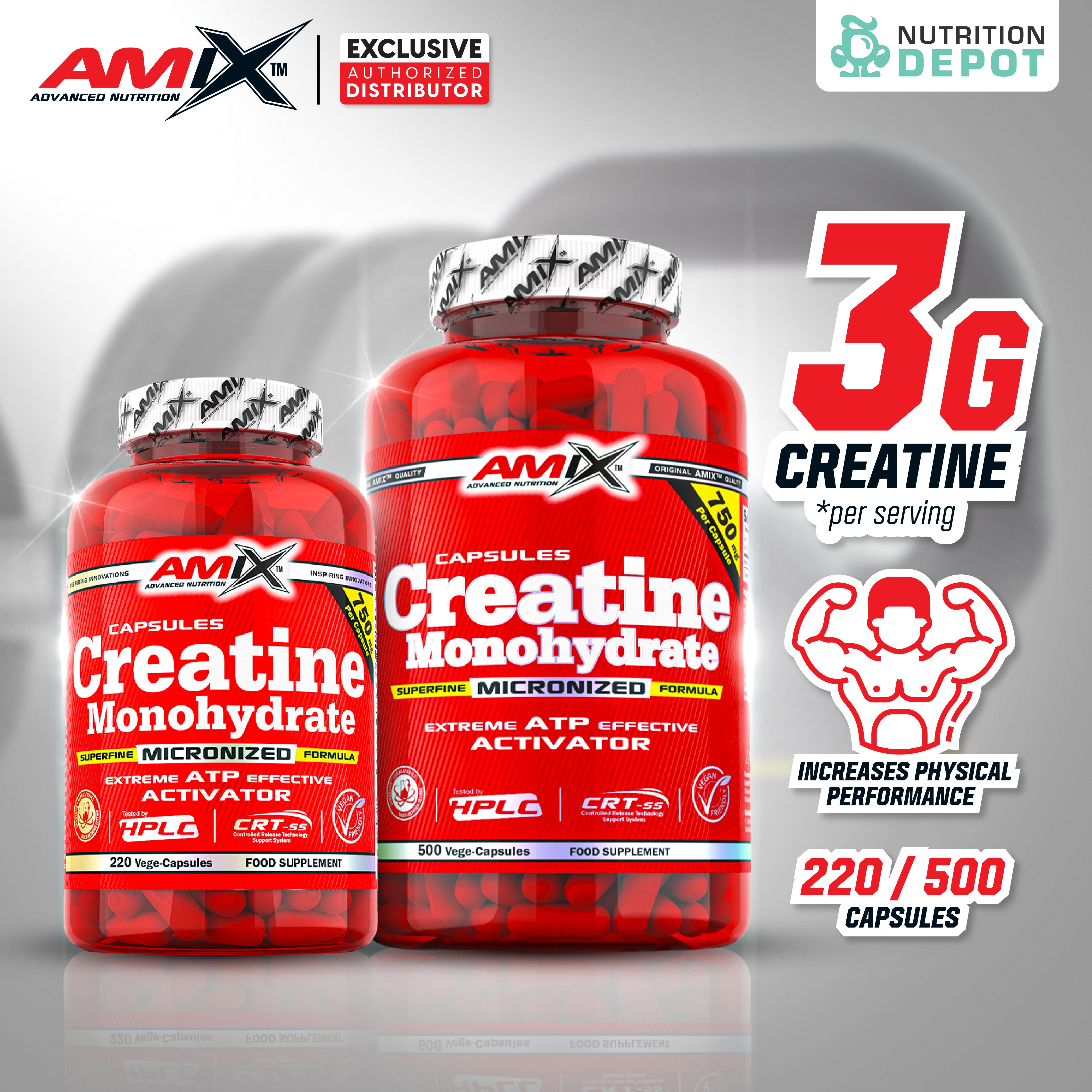 Amix Nutrition - Creatine Monohydrate 220 Capsules