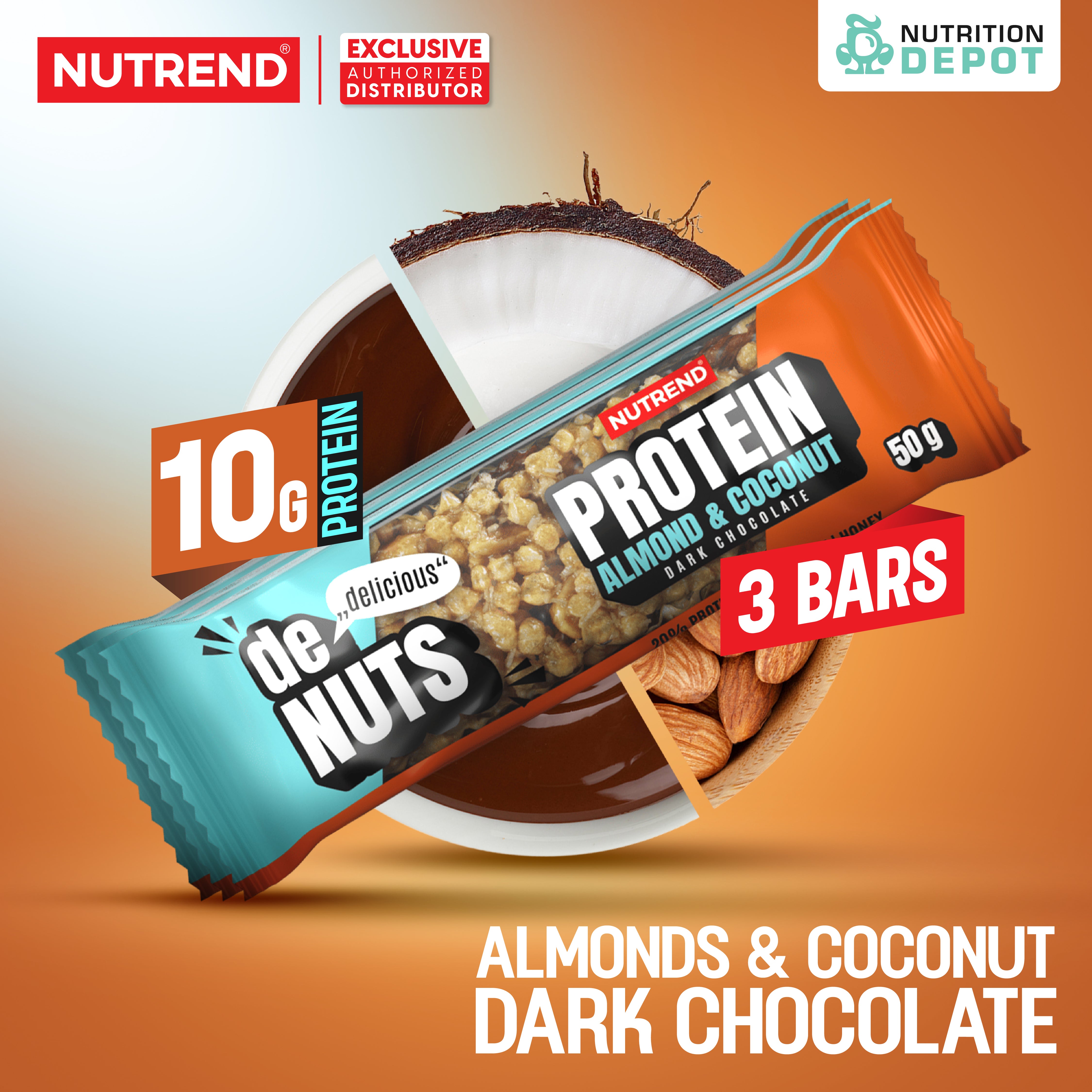 โปรตีนบาร์ Nutrend Denuts Protein - 3 Bars