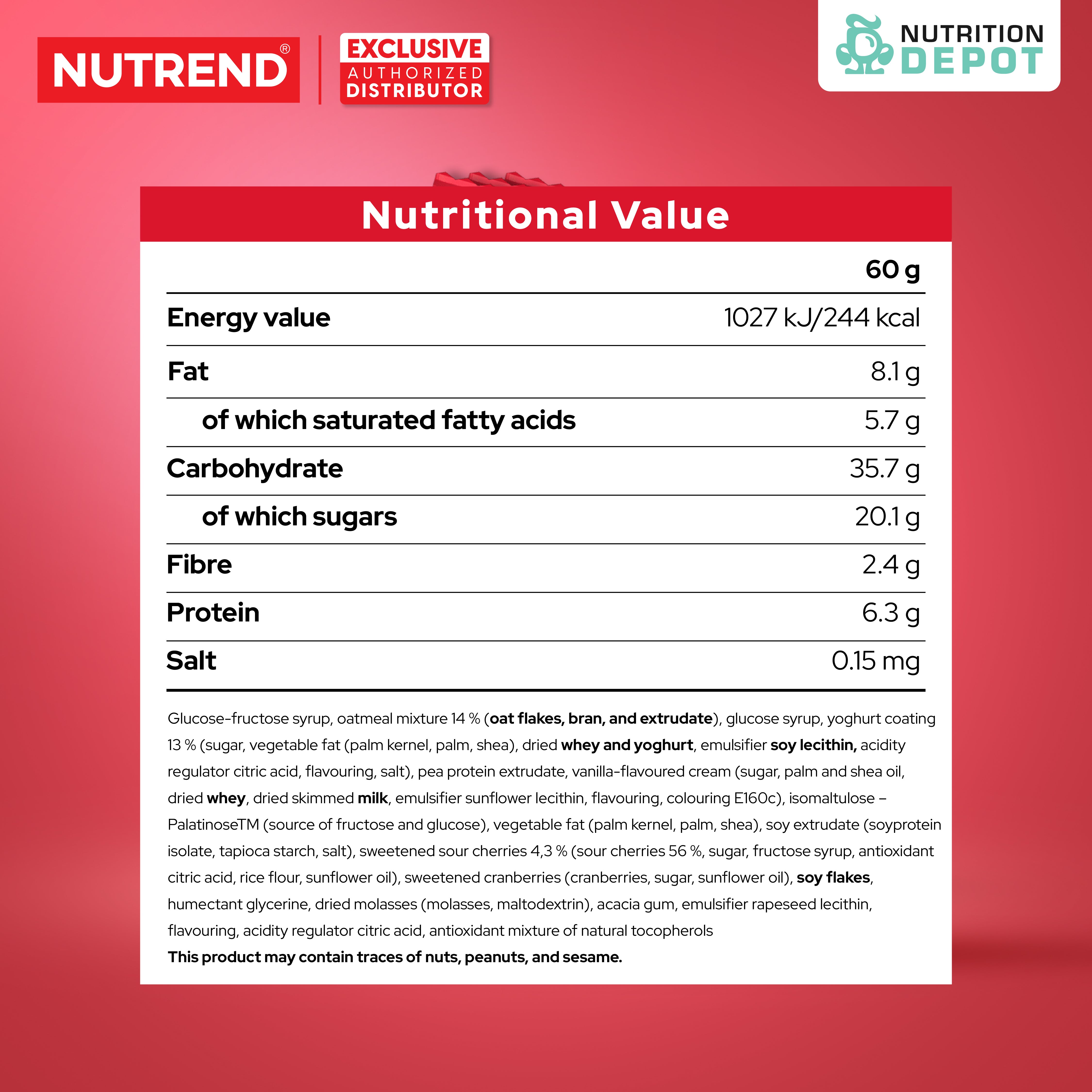 โปรตีนบาร์ Nutrend Energy Bar - 3 Bars