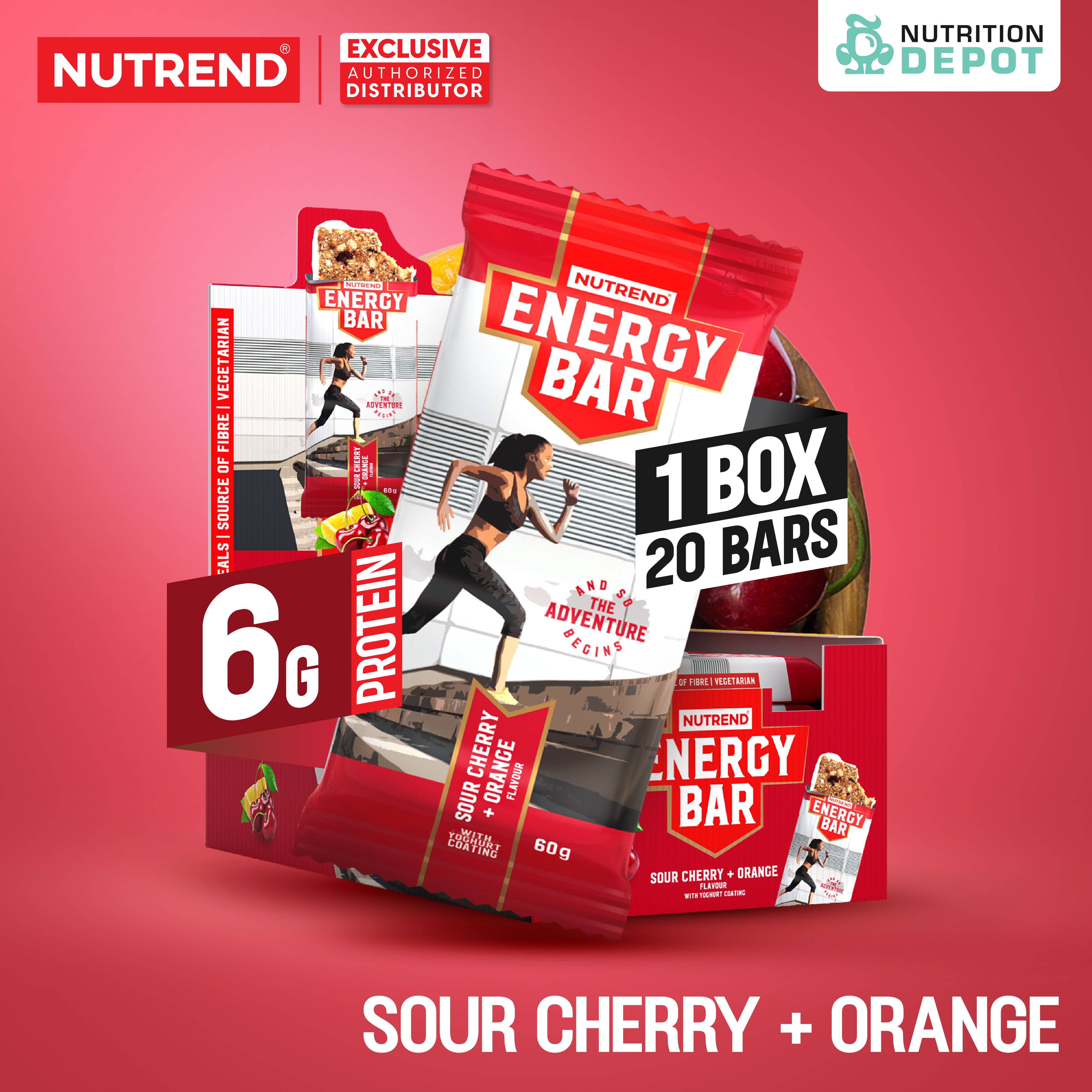 โปรตีนบาร์ Nutrend Energy Bar - 1 Box (20 Bars)