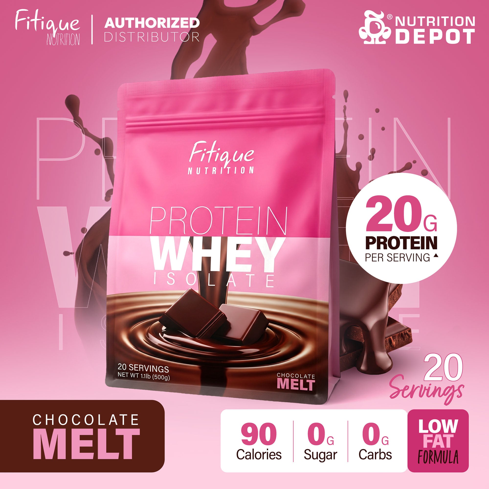 Fitique Whey Isolate - Chocolate Melt 1.1 lb