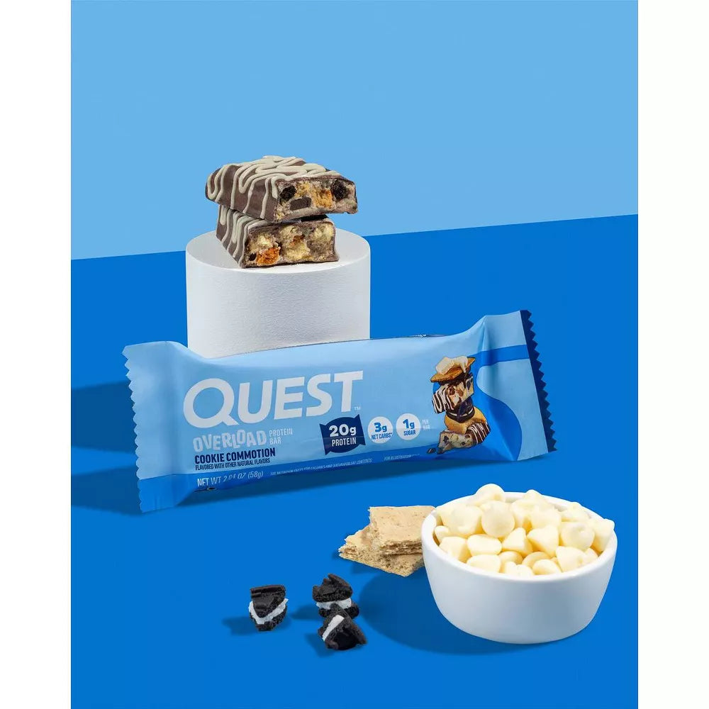 โปรตีนบาร์ Quest Protein Bar - Overload Cookie Commotion 3 Bars