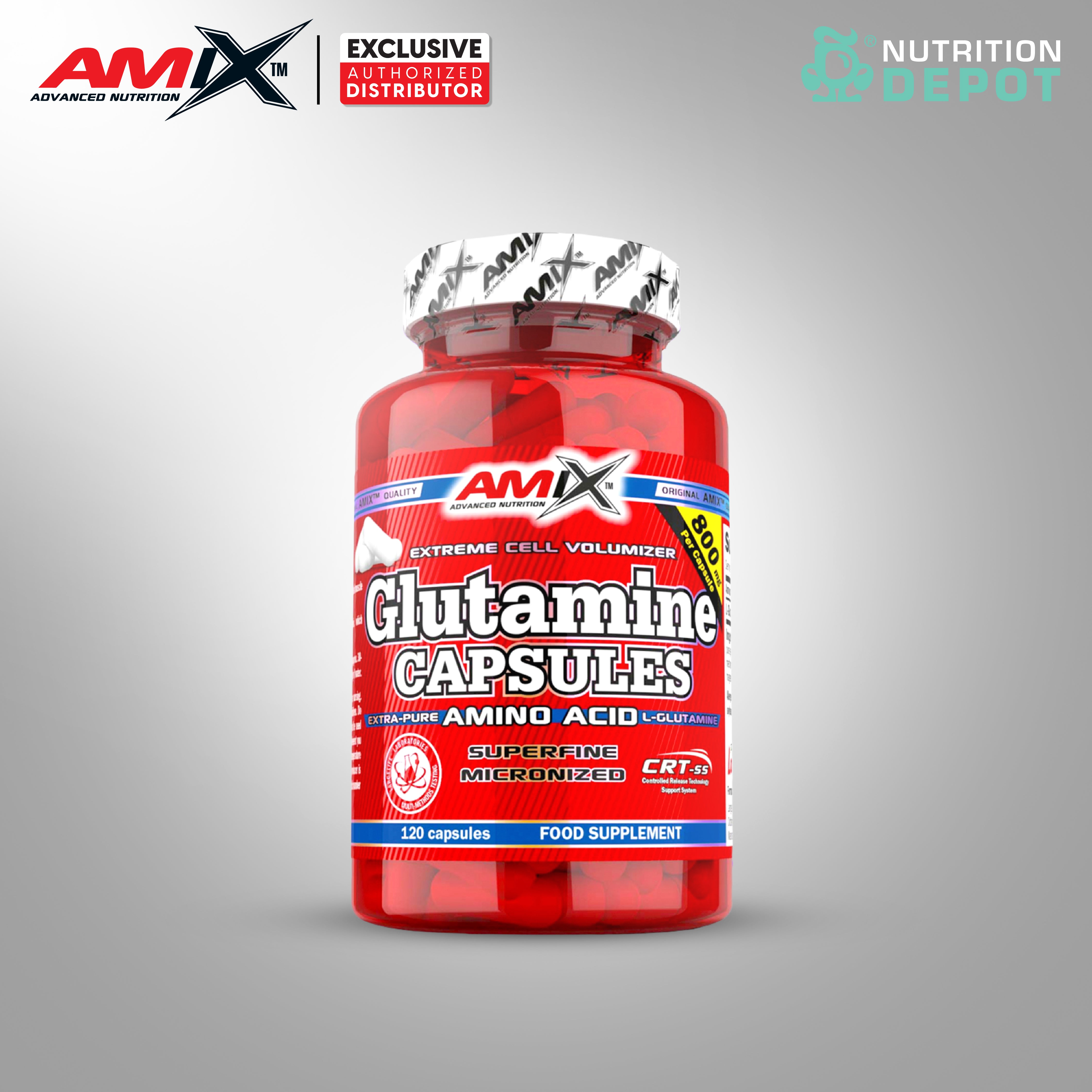 Amix Nutrition - L-Glutamine 800mg 120 Capsules