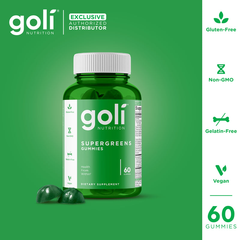 Goli Nutrition - Supergreens (Lime Flavor) - 60 Count