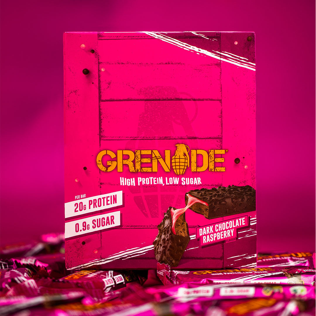 ( BBF 01/OCT/25 ) Grenade Carb Killa Protein Bar - Dark Chocolate Raspberry 1 Box (12 Bars)