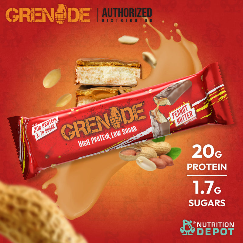 Grenade Carb Killa Protein Bar 1 Bar - Peanut Nutter โปรตีนบาร์ ขนมคลีน