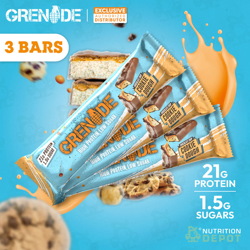 Grenade Carb Killa Protein Bar - Chocolate Chip Cookie Dough 3 Bars