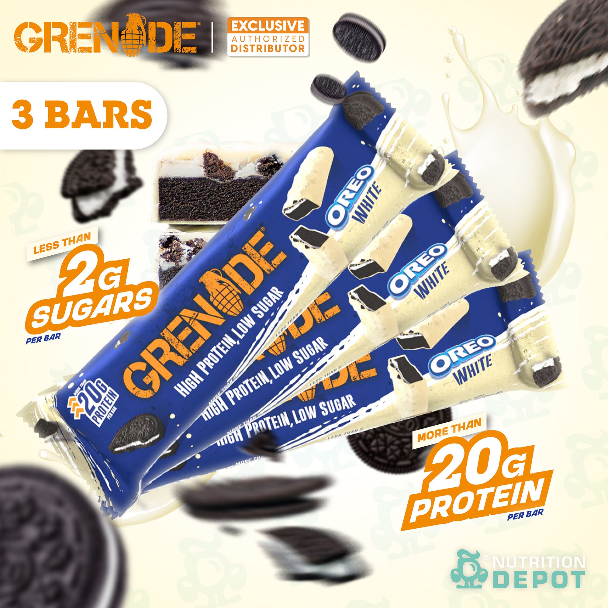 Grenade Carb Killa Protein Bar - White Oreo 3 Bars