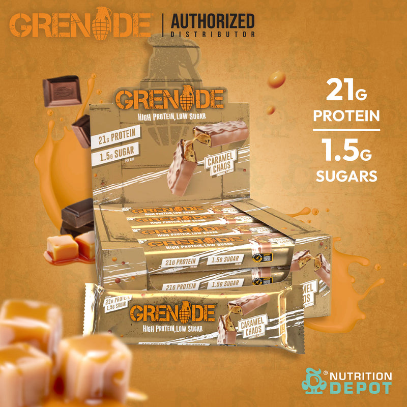 Grenade Carb Killa Protein Bar - Caramel Chaos 1 Box (12 Bars)