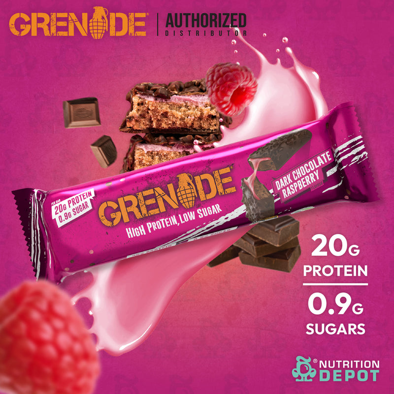 Grenade Carb Killa Protein Bar 1 Bar - Dark Chocolate Raspberry โปรตีนบาร์ ขนมคลีน