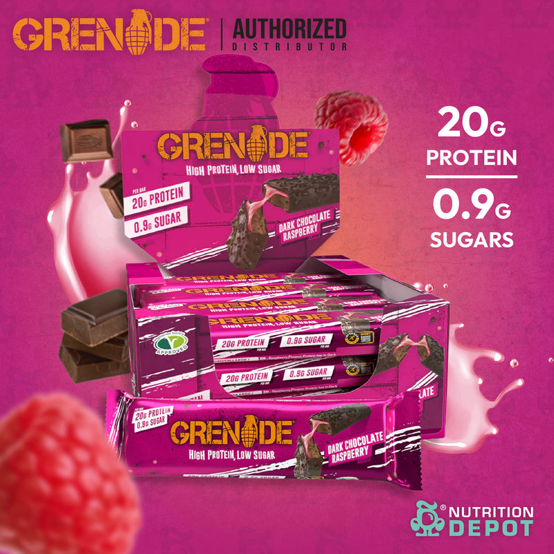 Grenade Carb Killa Protein Bar - Dark Chocolate Raspberry 1 Box (12 Bars)