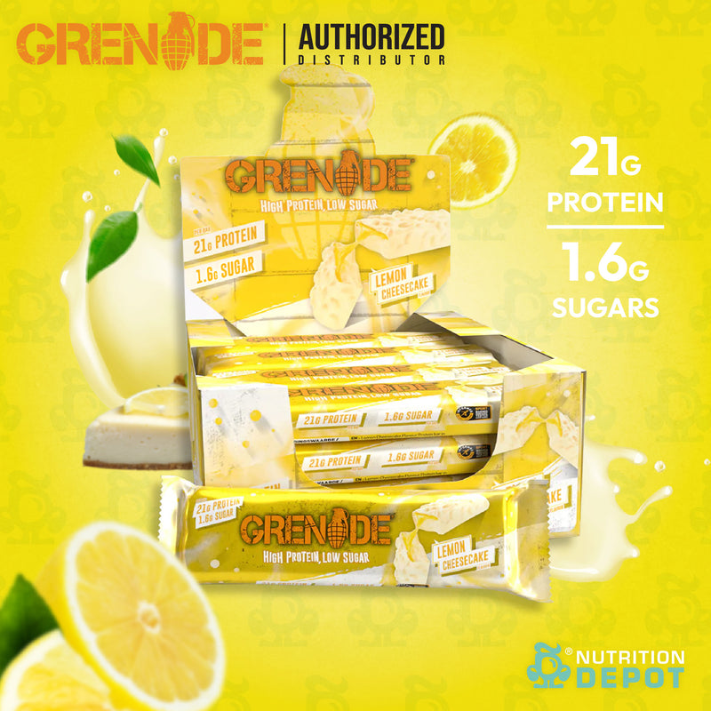 Grenade Carb Killa Protein Bar - Lemon Cheesecake 1 Box (12 Bars)
