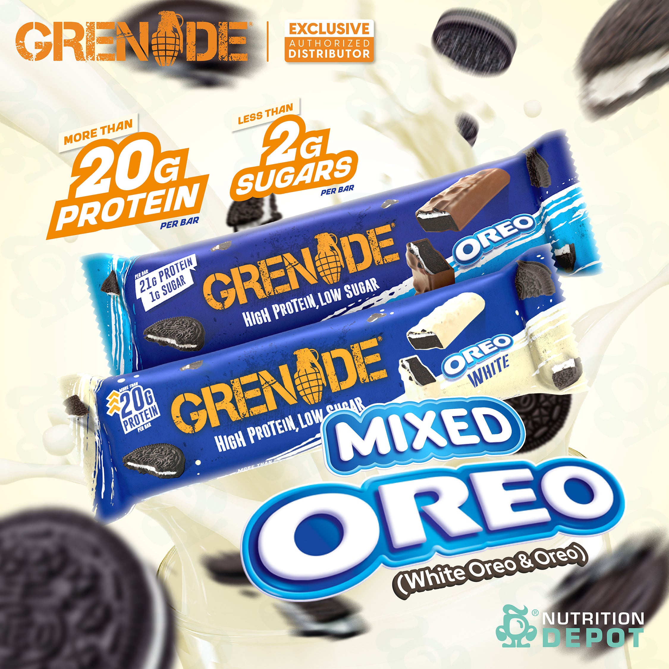 Grenade Carb Killa Protein Bar - Mixed Oreo (Oreo คละรส 12 แท่ง)