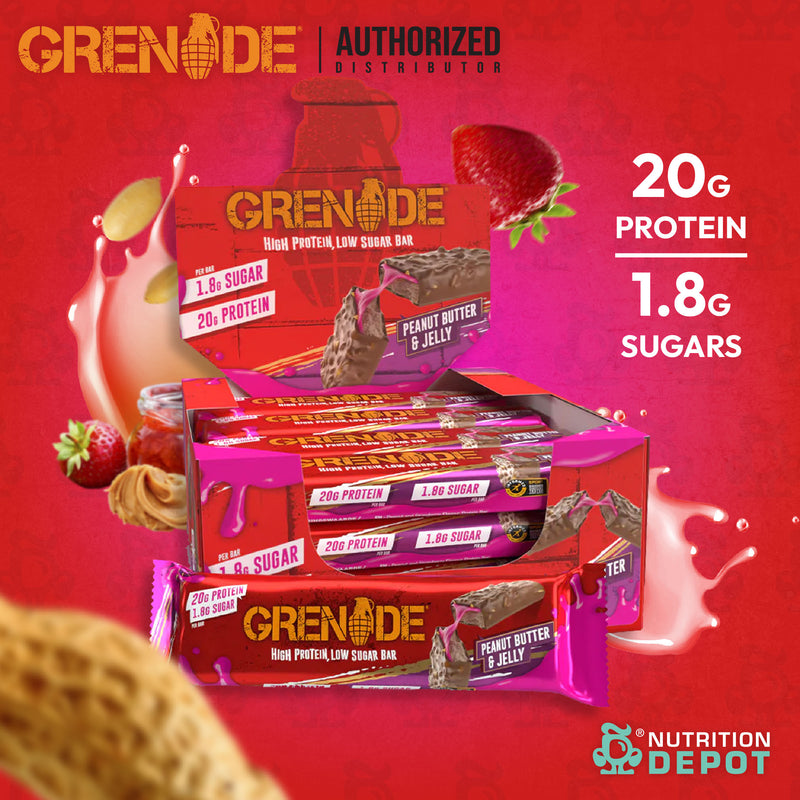 Grenade Carb Killa Protein Bar - Peanut Butter & Jelly 1 Box (12 Bars)