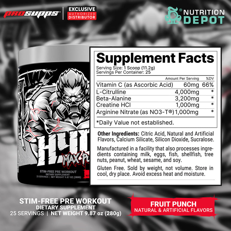 Prosupps HYDE Max Pump 25 Servings - Fruit Punch