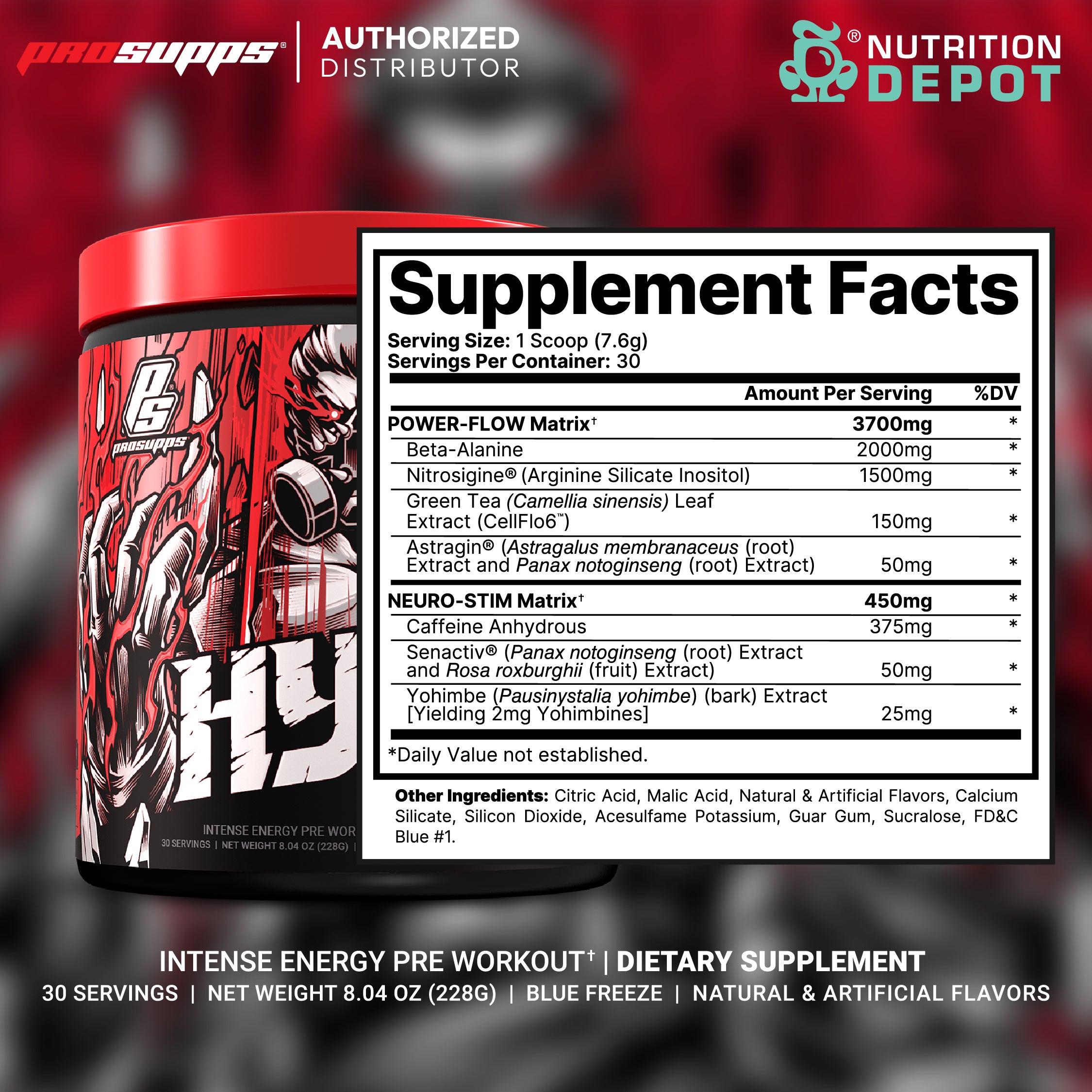 Prosupps HYDE 30 Servings - Blue Freeze