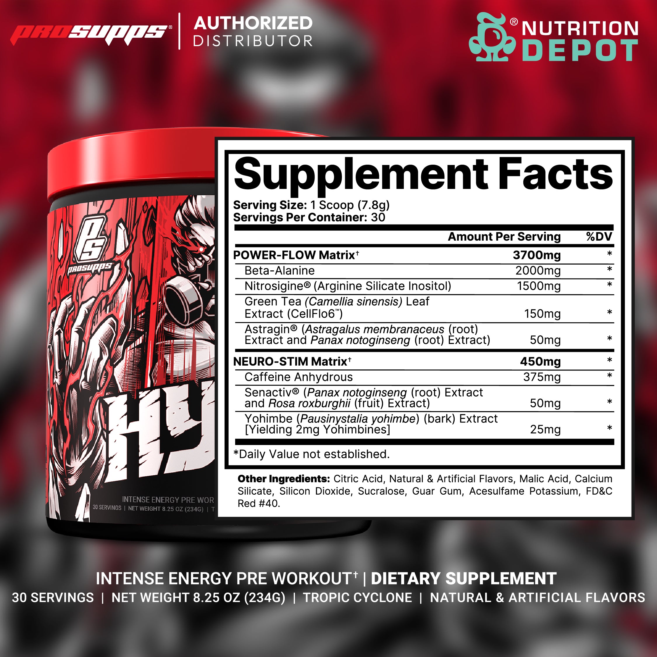 Prosupps	HYDE 30 Servings - Tropic Cyclone