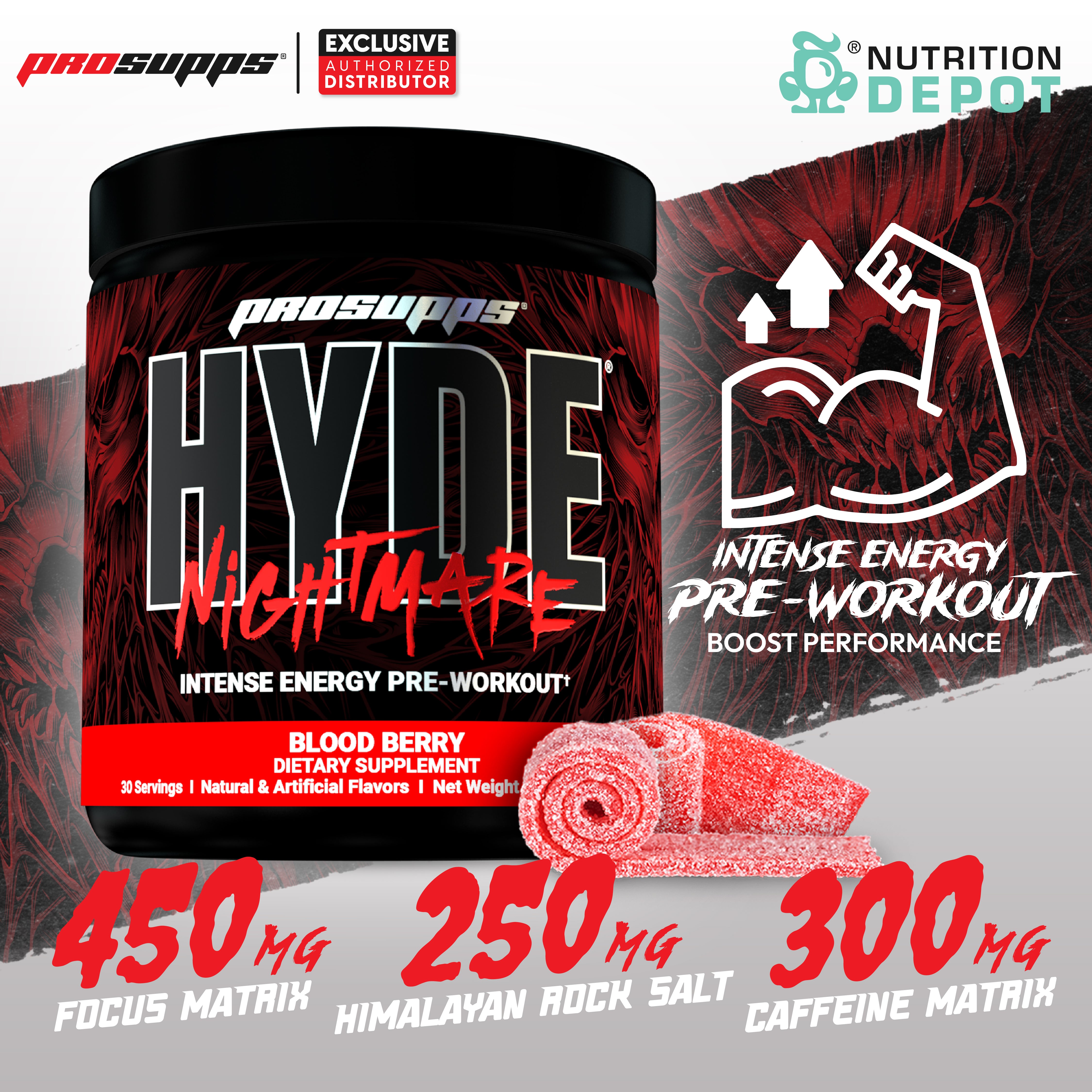 Prosupps HYDE Nightmare 30 Servings - Blood Berry