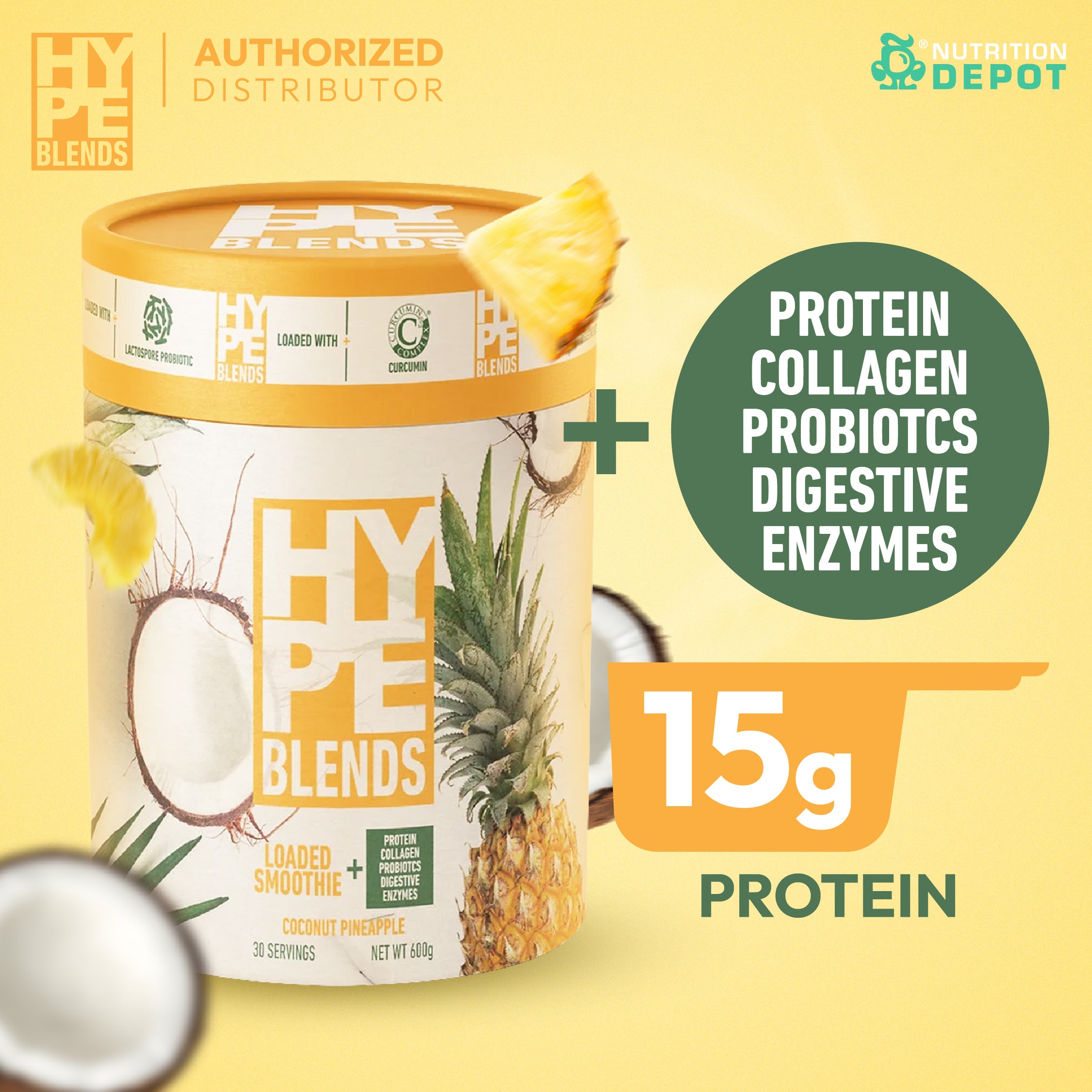 HYPE Blends Loaded Yoghurt Smoothie - Coconut Pineapple