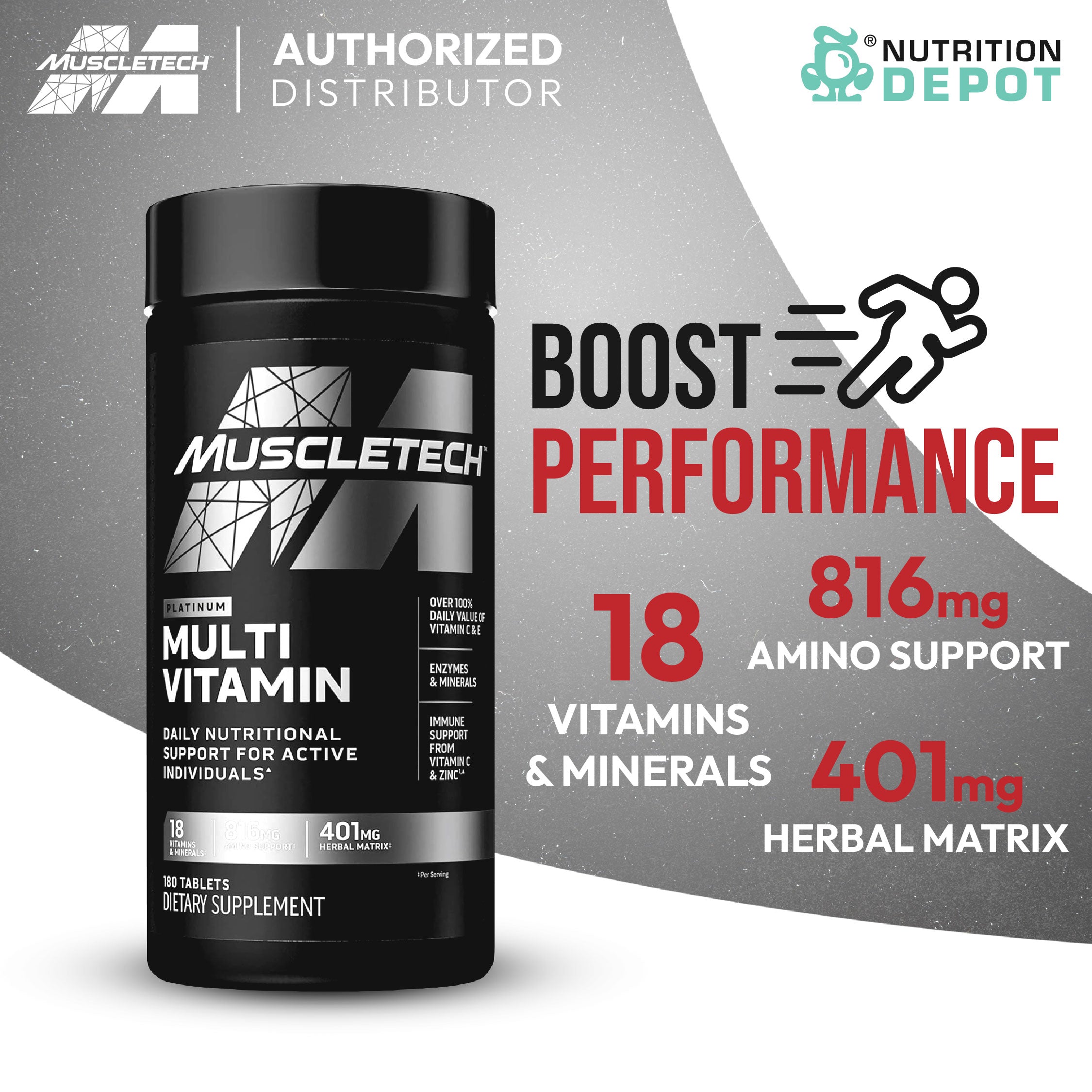 Muscletech Platinum Multi Vitamin 90 Caps วิตามินรวมเพื่อสุขภาพ