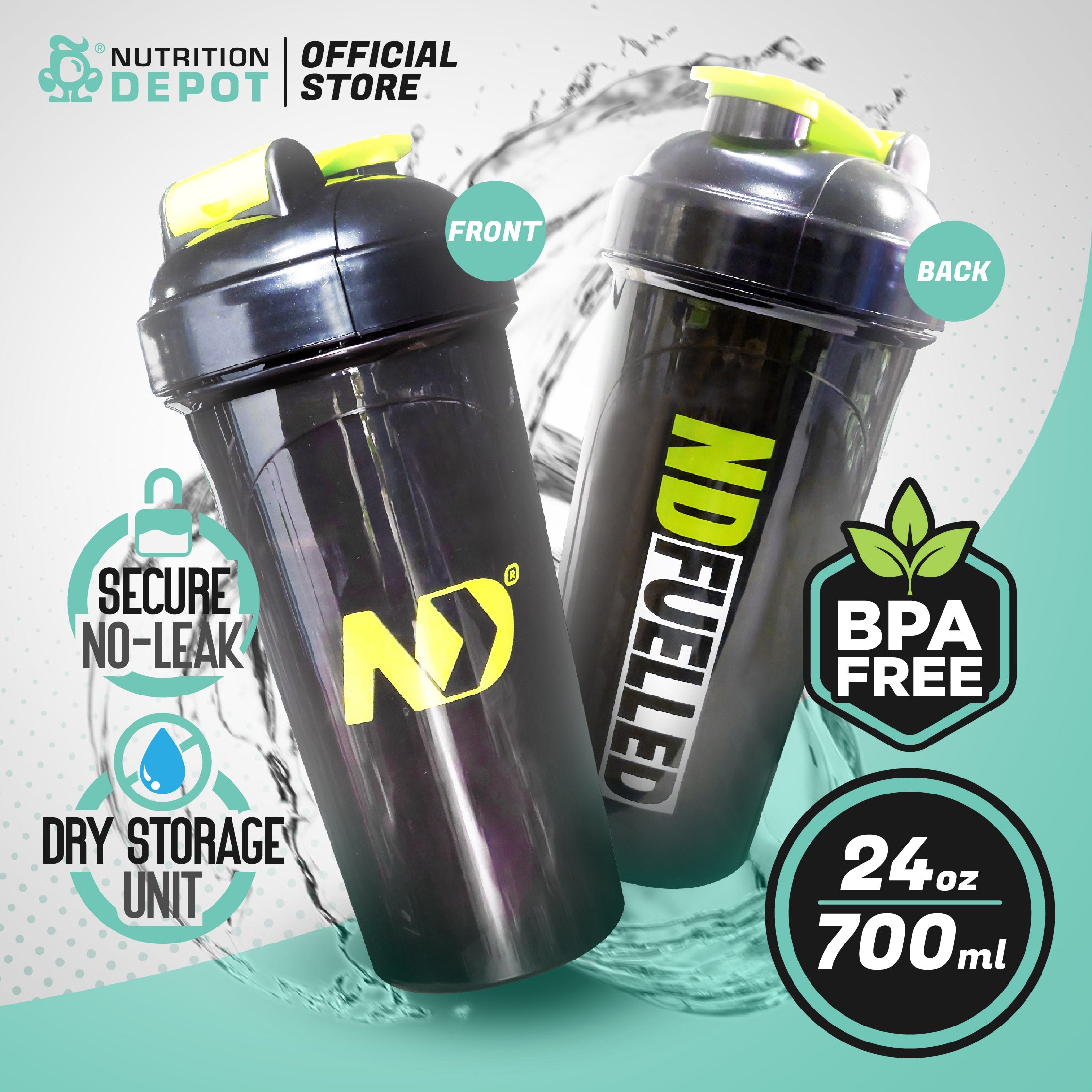 ND Fuelled Shaker 700 ml - Black