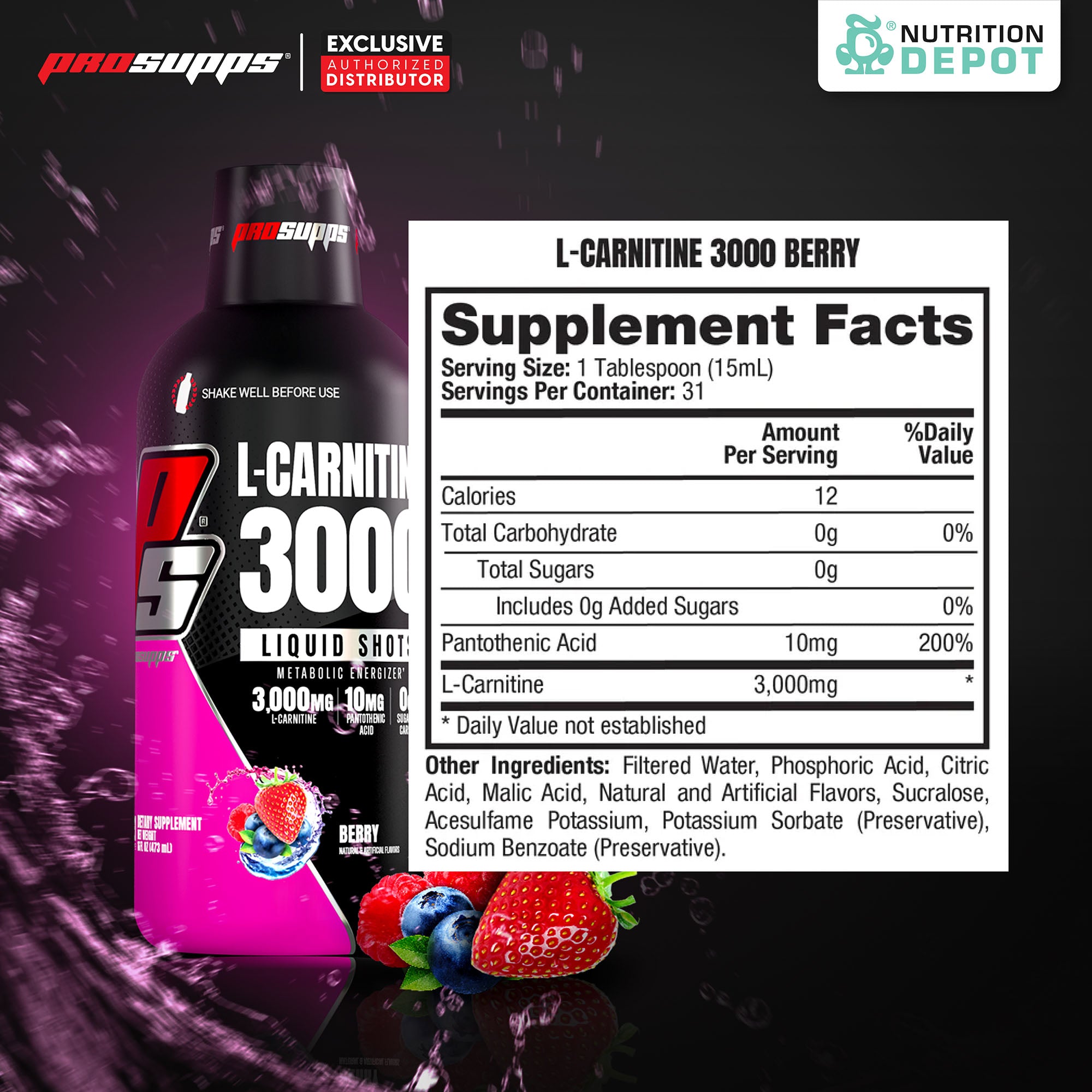 Prosupps L-Carnitine 3000 - Berry 30 Servings