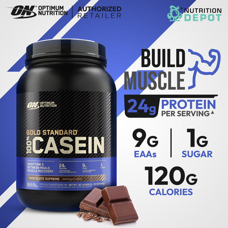 Optimum Nutrition Gold Standard 100% Casein 2lb - Chocolate เวย์โปรตีนสูตรย่อยช้า