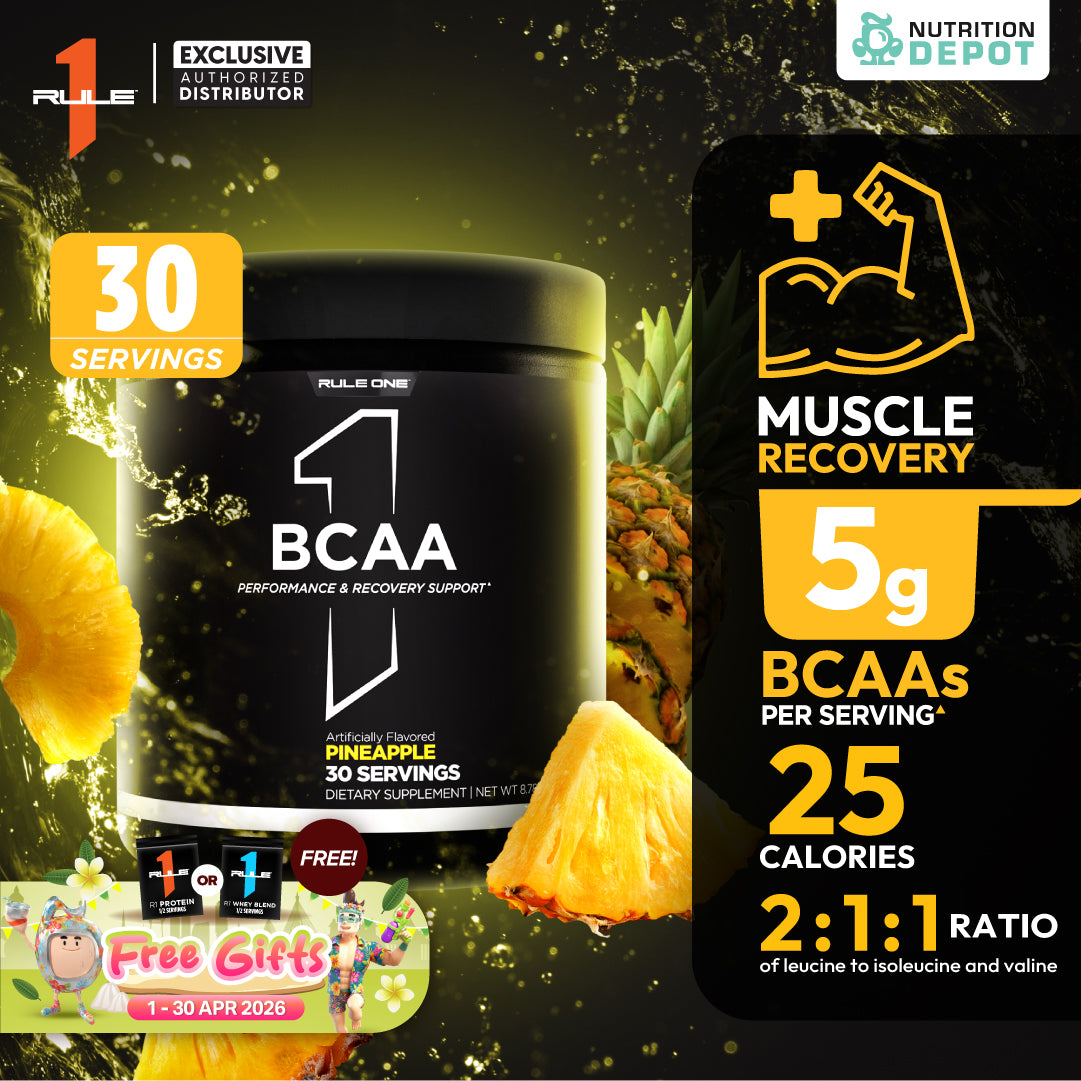 Rule1 Micronized BCAA 30 Servings - Pineapple กรดอะมิโนป้องกันการสลายตัวของกล้ามเนื้อ